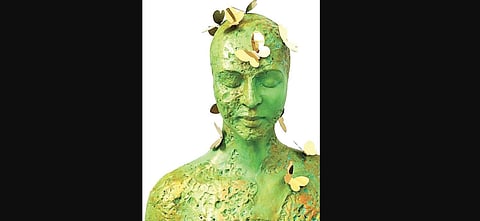 The exhibition features artists from Indonesia and a few from India, and though it is a physical show, purchases can be made virtually.