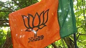 BJP flag.