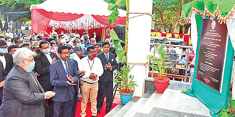 CJ Sanjib Banerjee inaugurating a new building for Mediation and Conciliation, Lok Adalat and Arbitration Centre in Madurai on Monday