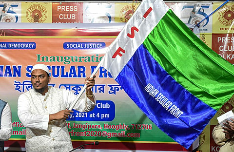 Abbas Siddiqui, influential cleric of Hooghly's Furfura Sharif, launches his new party. (Photo| PTI)