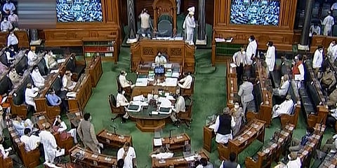 Parliamentarians in Lok Sabha during the ongoing Budget Session of Parliament in New Delhi. (Photo | PTI)