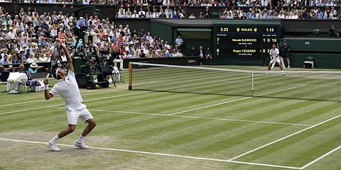 The Wimbledon 2019 finale witnessed edge-of-the-seat action showcasing world champions Roger Federer and Novak Djokovic. (Photo | AP)