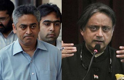 Journalist Rajdeep Sardesai and Congress MP Shashi Tharoor (File Photo | Youtube)
