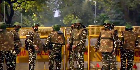 A low-intensity explosion happened near the Israel Embassy in New Delhi. (Photo | ANI)