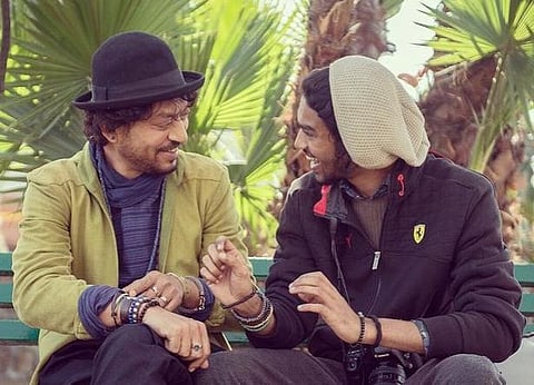 Late actor Irrfan Khan (L) with his son Babil (R) (Photo | Babil Khan, Instagram)