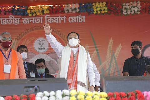 BJP President JP Nadda in Bengal. (Photo| Twitter/ @JPNadda)