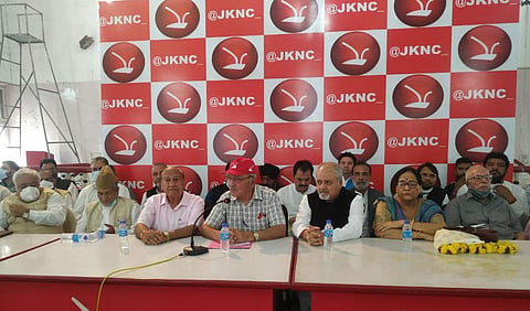 Rattan Lal Gupta elected as Provincial President for Jammu Province. (Photo | JKNC Official Twitter)