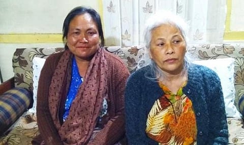 Amita Sangma (L) and Agnes Kharshiing