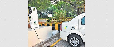 ccording to Telangana State Renewable Energy Development Corporation (TSREDCO), the plan is to set up 600 EV charging stations, of which 40 to 50 per cent will be established in Hyderabad.