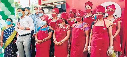 Collector Ashish Thakare speaking at the inauguration of Mission Millet Cafe | Express