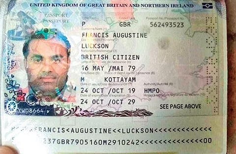 Luckson Francis Augustine’s passport