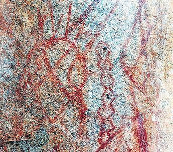 Cave paintings from the mesolithic era discovered at Ramappagutta