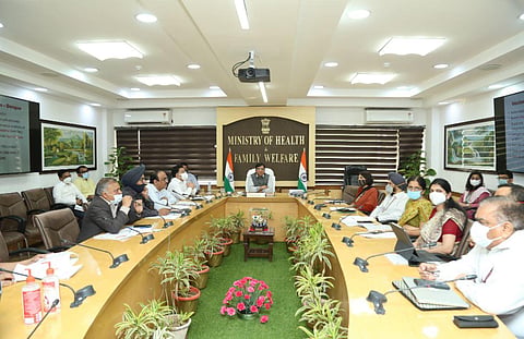 Centre is also sending a team of experts to States with rising Dengue cases. (Photo | Dr. Mansukh Mandaviya Official Twitter)
