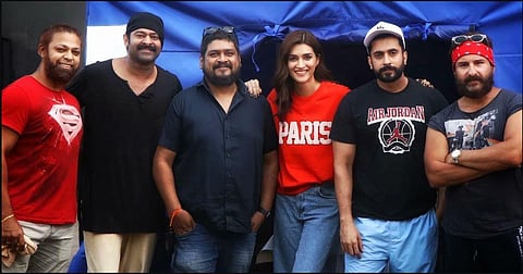 The multi-lingual period saga is an adaptation of the Hindu epic Ramayana and features Prabhas as Lord Ram, Saif Ali Khan as Lankesh and Kriti Sanon as Janaki. (Photo | Twitter)