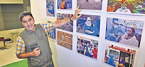 Srinivasa Reddy's photo panel comprised 21 photos on the Covid pandemic situation in India (with particular focus on Andhra Pradesh).