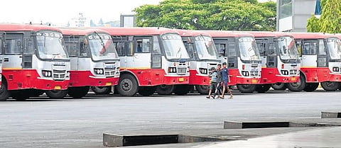 KSRTC buses in Bengaluru (File photo | Vinod Kumar T)