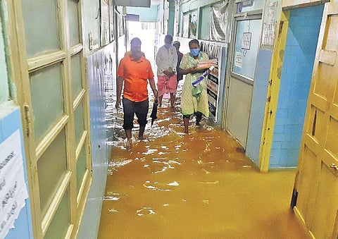 A flooded Chromepet Government Hospital in Chennai  on Thursday | Ashwin Prasath