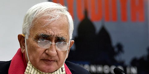 Congress leader Salman Khurshid at the launch of his book 'Sunrise over Ayodhya', Nov 10, 2021. (File Photo | PTI)