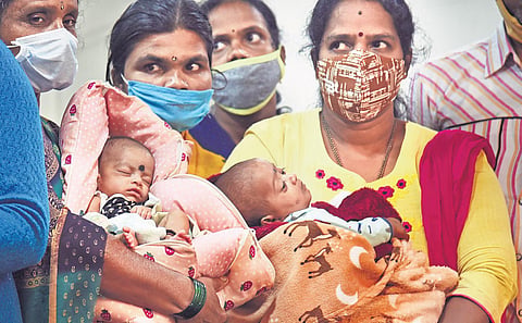 Parents with children who received treatment through the KIDROP programme,   in Bengaluru on Wednesday  | Vinod Kumar T