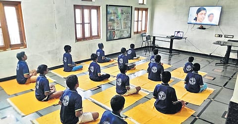 Children belonging to a Child Care Institute attend a virtual weekend camp organised by the WDCW  Department