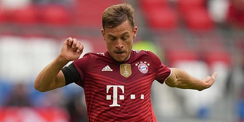FC Bayern Munich defensive midfielder Joshua Kimmich, who was unvaccinated,  tested positive for covid recently. (Photo | AP)