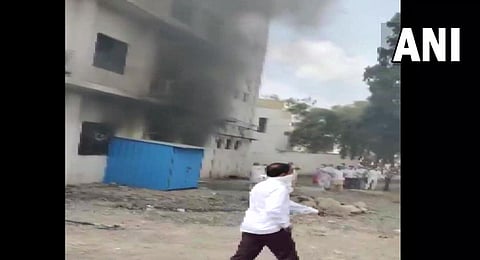 Eleven Covid patients in the ICU died in the blaze in the district hospital at Ahmednagar. (Photo | ANI)