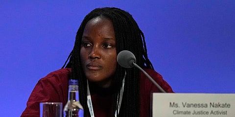Climate activist Vanessa Nakate attends a meeting at the COP26 UN Climate Summit in Glasgow. (Photo | AP)
