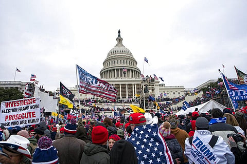 Supporters of President Donald Trump rally at the U.S. Capitol on Wednesday, Jan. 6, 2021, in Washington. (Photo | AP)