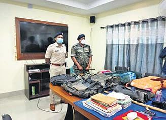 Articles seized from the Maoist camp during raid, Dec 17, 2021. (Photo | Express)