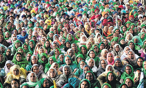 Farmers at Tikri border to mark the anniversary of agitation on November 26. (File Photo)