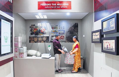 Interactive exhibits at the Thanjavur food museum. (Photo| MK Ashok Kumar, EPS)