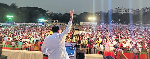 AAP leader Arvind Kejriwal addresses a meeting in Goa on Wednesday | TWITTER