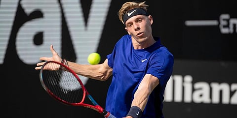 Denis Shapovalov from Canada in action during his match against Marin Cilic from Croatia at the ATP tennis tournament in Stuttgart. (File photo | AP)