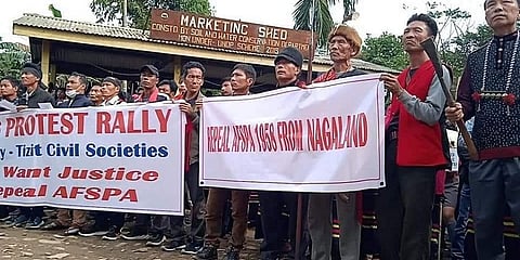 A rally against AFSPA in Mon district of Nagaland. (File Photo | EPS)