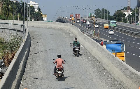 ROB at Urapakkam opened to public before completion of works. (Photo| Ashwin Prasath)