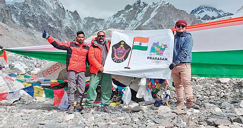 Dr K Raja Sikhamani at  Mt Everest Base Camp | Express