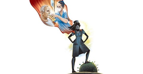 Many doctors, nurses, sanitation workers and others had died due to COVID-19 in the line of duty. (Express Illustrations)