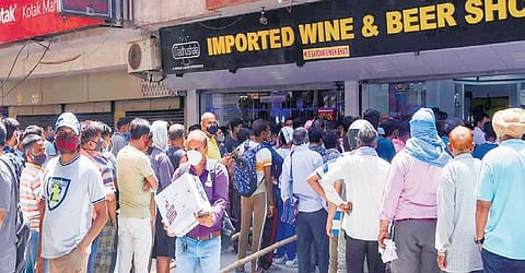Delhi BJP has been staging protests against the Delhi government’s new excise policy that has ended the government’s intervention in the sale and purchase of liquor in the city.