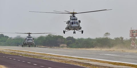IAF Mi-17 helicopters (Photo | PTI)