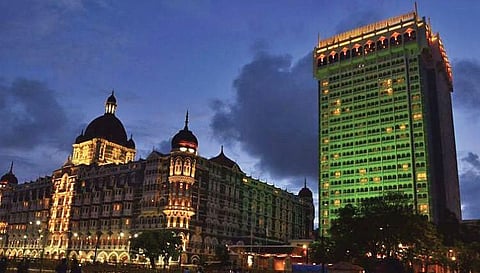 Taj Mahal Tower, Mumbai, illuminated to spread awareness regarding Fragile X. (Photo| EPS)