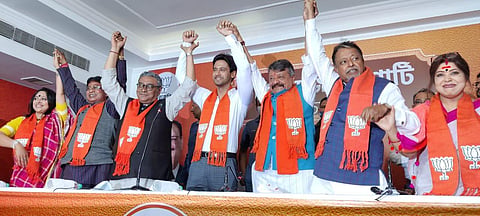 Bengali actor Yash Dasgupta joins Bharatiya Janata Party, in Kolkata (Photo | ANI)