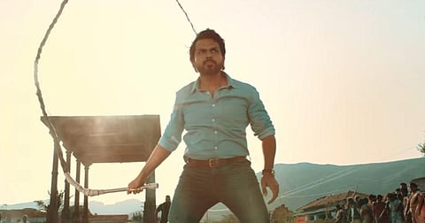 Actor Karthi in upcoming film 'Sulthan'. (Photo | YouTube Screengrab)