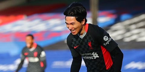 Liverpool's Japanese midfielder Takumi Minamino (Photo | AFP)
