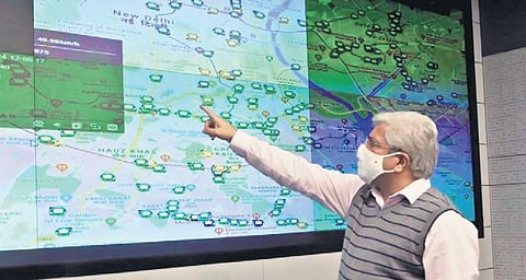 Delhi Minister Kailash Gahlot inspects the Command & Control Centre  | express