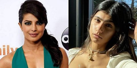 Priyanka Chopra Jonas (L) and Mia Khalifa (Photos | AP, Instagram)