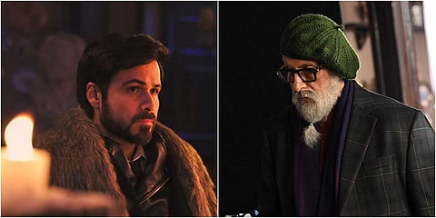 Emraan Hashmi (L) and Amitabh Bachchan in Chehre. (Photo| IMDb)