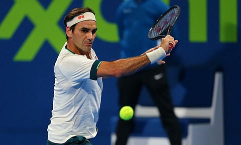 Federer squandered a match point and was knocked out of the Qatar Open by Basilashvili in just his second match since a 13-month injury absence.(Photo | AFP)