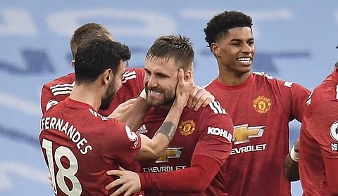 Manchester United players (Photo | AFP)