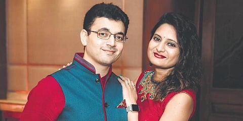 Navam Gupta and Rishika Agarwal of WedHaven app.