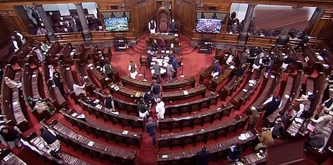 MPs at Rajya Sabha in New Delhi(YouTube Screengrab)